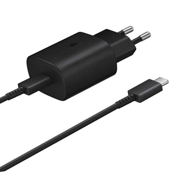 Snabbladdare 25W USB-C - E.F.CONNECTION - för OPPO Reno 8 Pro - Kabel 1M - Vit - Smartphone/Tablet Svart