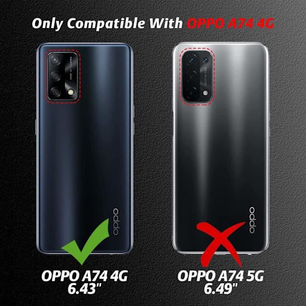 Mjukt fodral för Oppo A74 4G - OPPO - Transparent - TPU - Härdat glas - Skärmskydd Transparent