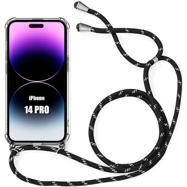 Skyddsfodral - E.F.CONNECTION - för iPhone 14 Pro - Flexibelt - Silikon - Svart Svart