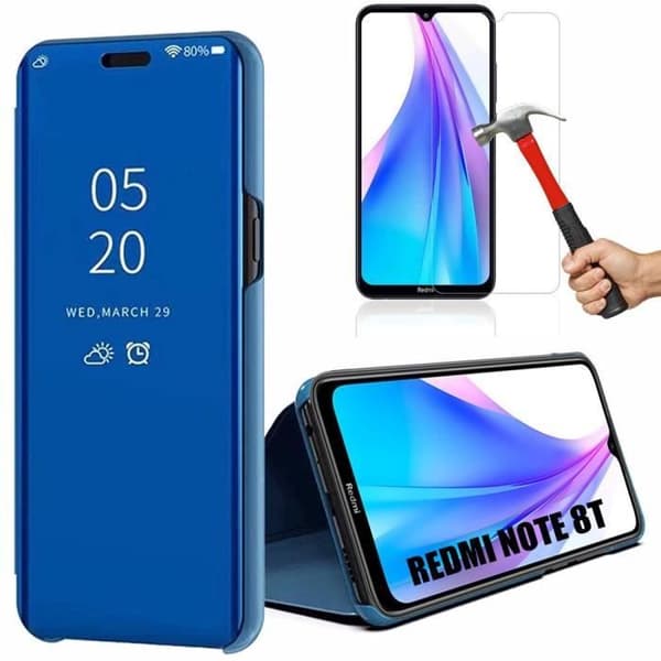 Skyddande Skal - E.F.CONNECTION - Redmi Note 8T - Spegeleffekt - Stötabsorberande - Blå blå