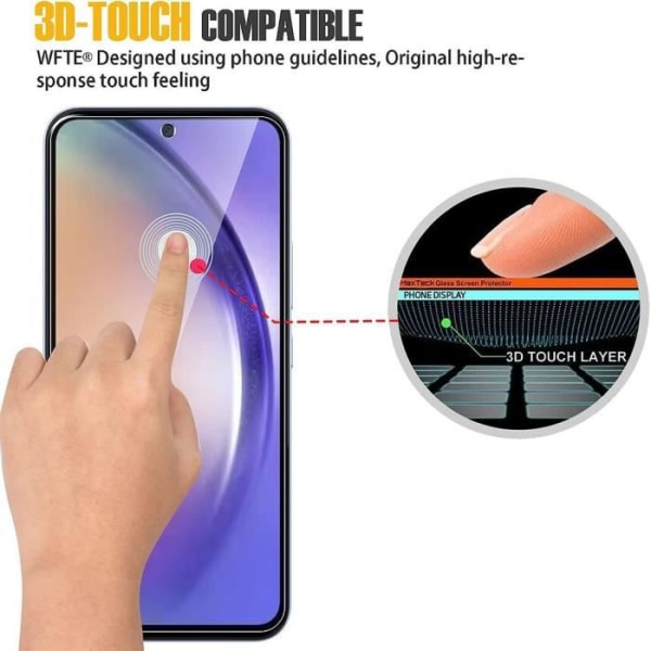 Hærdet glas til Samsung Galaxy A54 - E.F. CONNECTION - Sæt med 4 - Ultratynd beskyttelse - 9H hårdhed Transparent