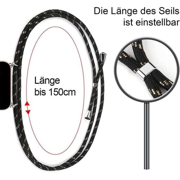 Coque Cordon - Amour-Mignon - för iPhone 14 Pro Max - Flexibel - Stötsäker - Hjärtmönster Svart