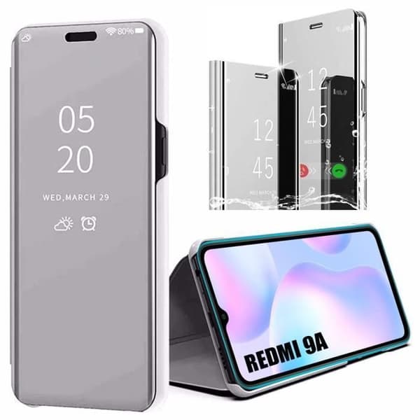 Skyddsskal - E.F.CONNECTION - Redmi 9A - Spegeleffekt - Genomskinlig - Silverfärgad silver