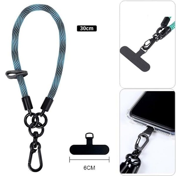 Coque - Xiaomi - Redmi 9C/10A - Stöttålig - Rep-Skydd - Avtagbart Armband Blå Blå