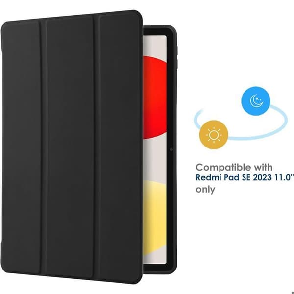 Skyddsfodral - E.F.Connection - Xiaomi Redmi Pad Pro 12,1" - Slim - Fällbart Stöd - Svart Svart