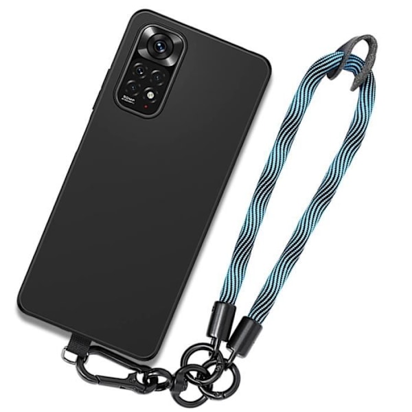 Telefonfodral - Xiaomi - Redmi Note 12 Pro 4G - Svart - Avtagbar Rem - Silikon Svart blå
