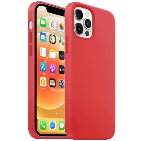 Cover til iPhone 12 Pro Max (6,7") i Premium TPU, stødsikker, skridsikker - rød