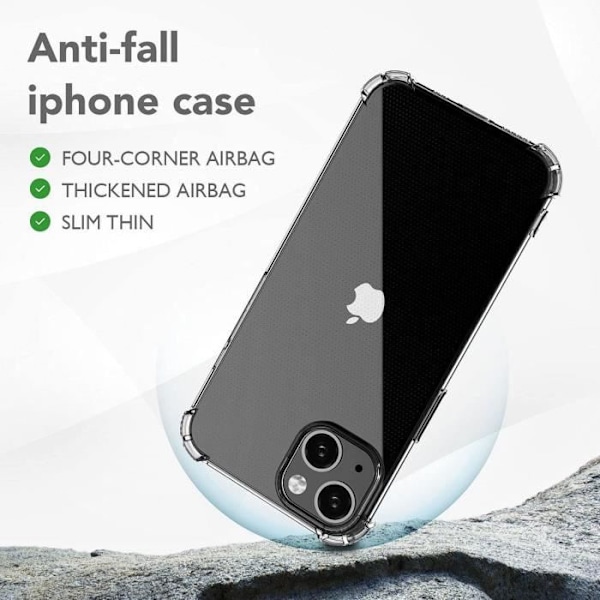 Skyddsskal - E.F.CONNECTION - för iPhone 13 Pro Max - Mjuk - Transparent - Stötsäker Transparent