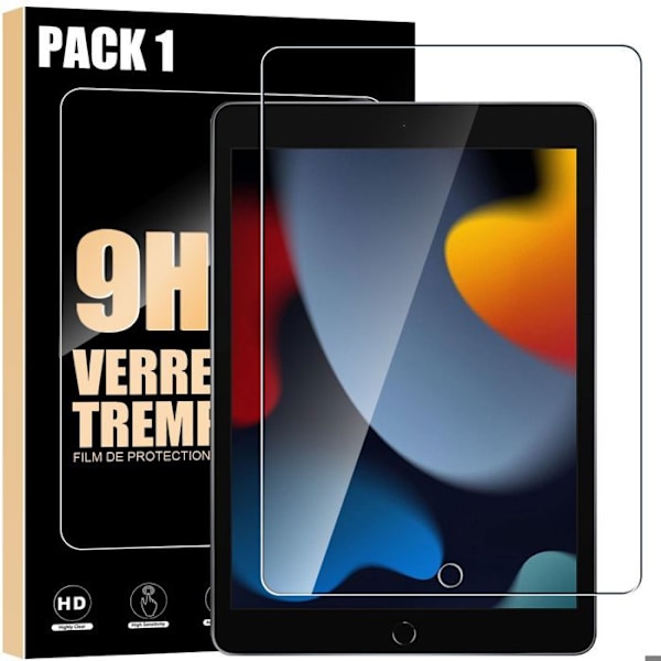 Härdat Glas för iPad 10,2 Tum (7/8/9:e Generationen, 2019/2020/2021) - Transparent Skärmskydd Anti-Ripor