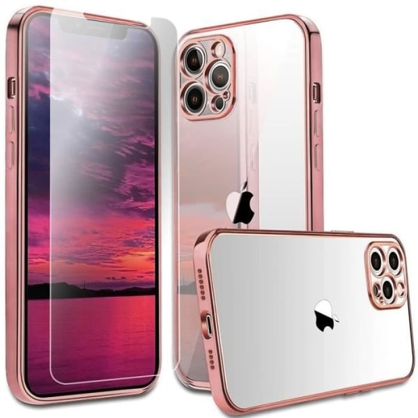 Silikonetui til iPhone 13 mini Pink og 2 hærdede briller E.F.Connection