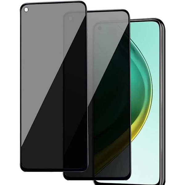 [2 stycken] Anti-spion härdat glas för OPPO A73 5G skärmskydd Svart