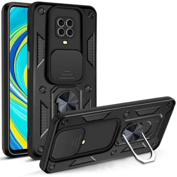 Skyddsfodral för Redmi Note 9 - E.F.CONNECTION - Svart - Army Style - Anti-Scratch - Stötsäker Svart
