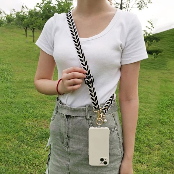 Coque til Xiaomi Redmi 14C - Stødabsorberende med Justerbar Rem - E.F.Connection Transparent