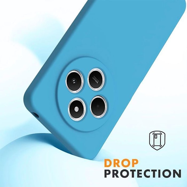 Coque för Xiaomi Redmi Note 14 Pro 5G (inte för 4G) - Flytande Silikon Blå - E.F.Connection® Blå