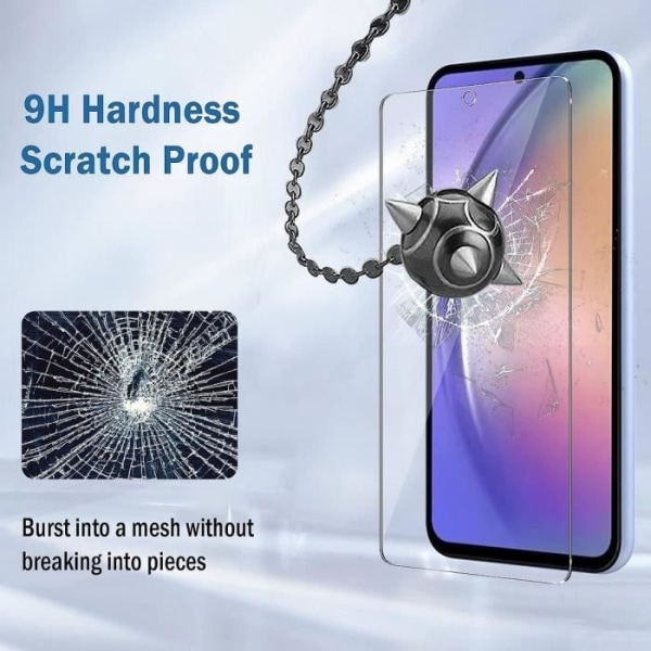 [3 stycken] Härdat glas för Samsung A54 skärmskydd