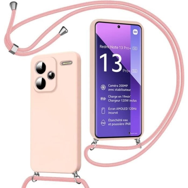 Coque - Xiaomi - Redmi Note 13 Pro+ 5G - Stødabsorberende - Silikone - Lyserød Rosa