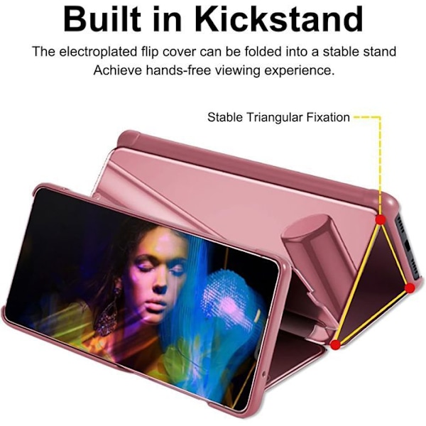 Coque + 2 Skärmskydd för Xiaomi Redmi Note 14 Pro Plus 5G/Note 14 Pro+ 5G, Skydd Framsidan och Baksidan Klart Utsikt Rosa Rosa