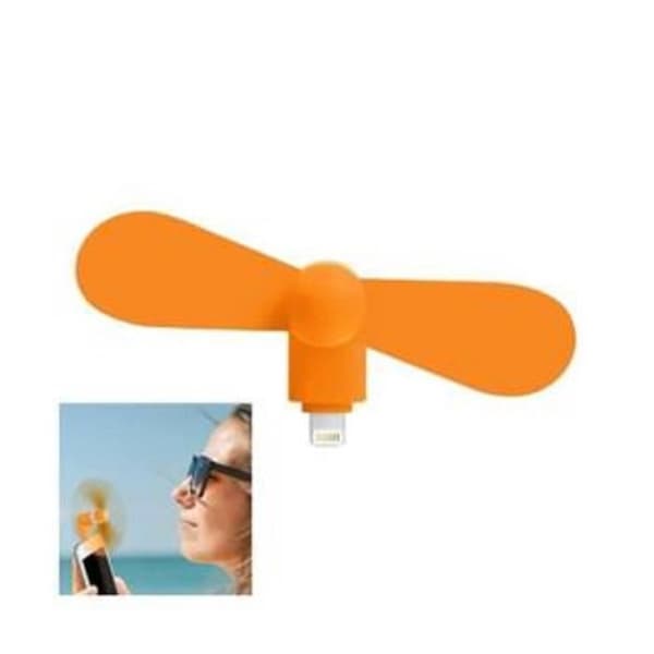 Orange Mini Fläkt Tillbehör för Iphone 5 5S 5C 5SE 6 6S 6 Plus 7 7 Plus