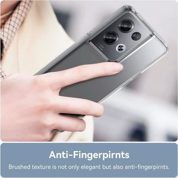Skyddsskal - OPPO - Reno 8 Pro 5G - Transparent silikon - Stöttålig - Ultra slim Transparent