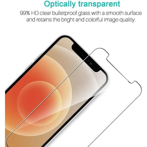 E.F.Connection [4 st] Härdat glas för iPhone 13 mini (5,4") Transparent