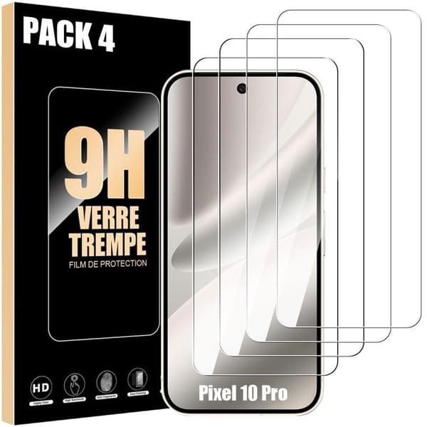 4 Härdat Glas - E.F.Connection - för Google Pixel 10 Pro - Repbeständig 9H Transparent Transparent