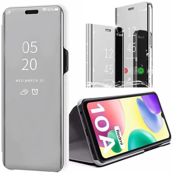 Etui til Redmi 10A Anti-Scratch Mirror Effect Elegant Fuld beskyttelse - Sølv