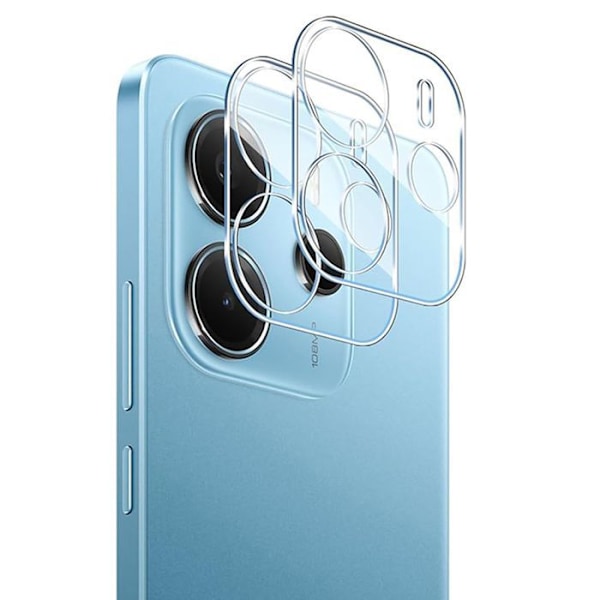 2 x Skyddsobjektiv för Xiaomi Redmi Note 14 4G (inte för 5G) - Krossäkert reporbeständigt härdat glas Transparent