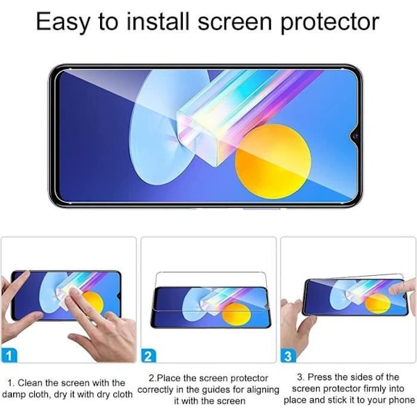 Skärmskydd i härdat glas för Vivo Y72 5G - Paket med 2 - E.F.ANSLUTNING Transparent