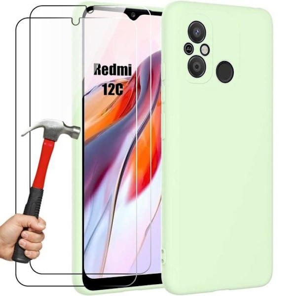 Skyddande skal - Xiaomi - Redmi 12C/11A - Flytande silikon - Matt effekt - Halkfri Grön