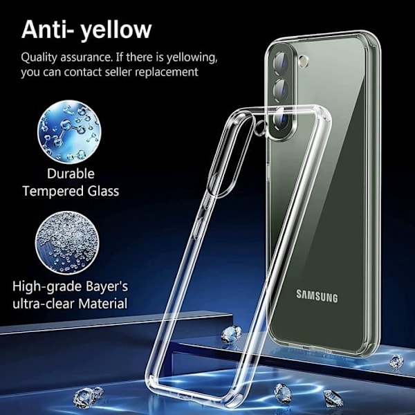 Transparent silikonfodral till Samsung Galaxy S23 - E.F.CONNECTION - Stötsäkert skydd - Mjukt - Silikon Transparent