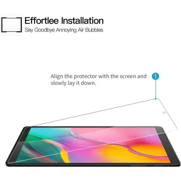 [2-pack] Härdat glas Samsung Galaxy Tab A 10.1 (2019) SM-T510, skärmskydd i härdat glas [Ultraresistent 9H hårdhet]
