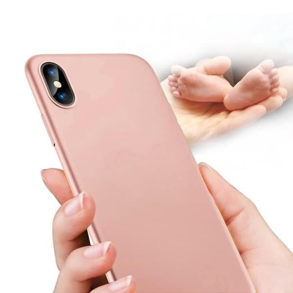 Coque - E.F.CONNECTION - iPhone X - Anti-chock - Ultra Fin - Flexibel - Hållbar Rosa
