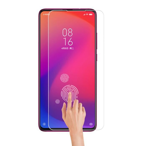 Klart silikone etui + 9H hærdet glasfilm til MI 9T/ 9T Pro/Redmi K20 Pro