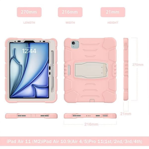 Skydd för iPad Pro 11" - Stötbeständig - Rosa - Hel - Silikon - PC Rosa