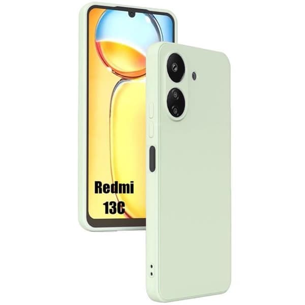 Coque - E.F.CONNECTION - för Xiaomi Redmi 13C - Silikon - Stötsäker - Slim - Matt Grön Grön