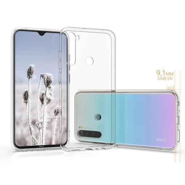 Telefoncase - kwmobile - Xiaomi Redmi Note 8 - Gennemsigtig - Fuldførende beskyttelse - Fleksibel Transparent