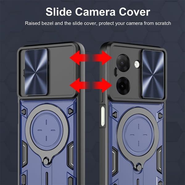 Skyddsskåpa - E.F.CONNECTION - För Xiaomi Redmi A5 - Stötsäker - Rep-skydd - Styv Mörkblå marinblå