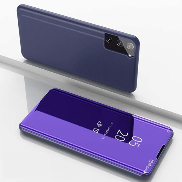 Fodral för OPPO Reno 8 5G med 2 härdade glasögon - Clear View Smart Case Protection - Lila Lila