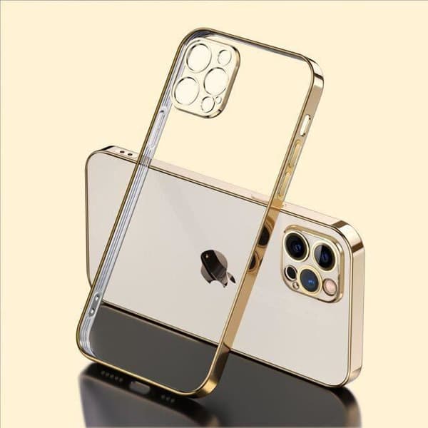 Coque Silikon - E.F.Connection - iPhone 13 mini - Guld - 2 Härdat Glas - Ultra Slim gyllene