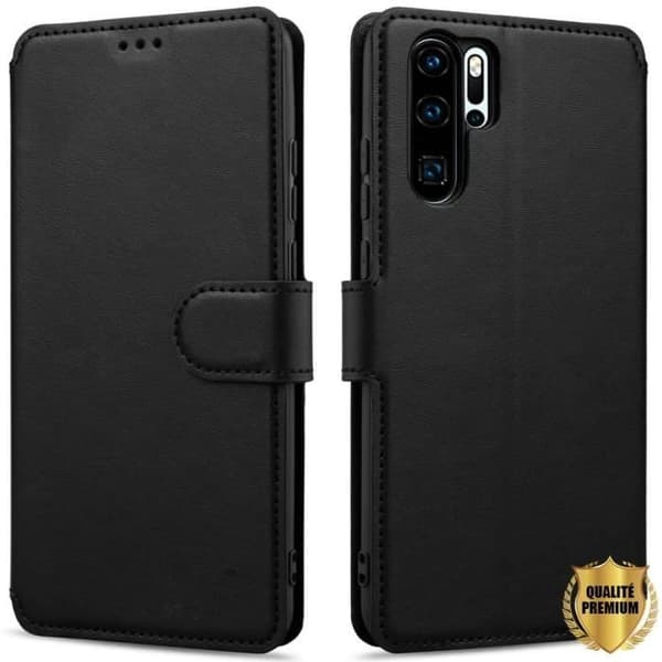 Fodral för Huawei P30 Pro - Plånbok - Magnetisk Stängning - Svart Svart