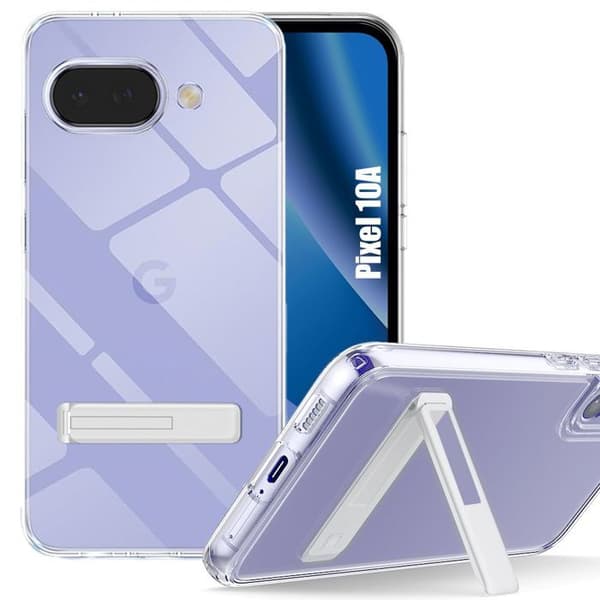 Skal för Google Pixel 10a, Stöttålig Transparent med Justerbart Stöd Argenté, Transparent