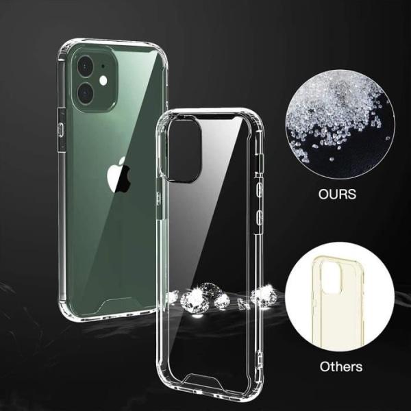 Beskyttelsescover - E.F.CONNECTION - til iPhone 12 Mini - Silicone TPU - Gennemsigtig - Stødabsorberende Transparent