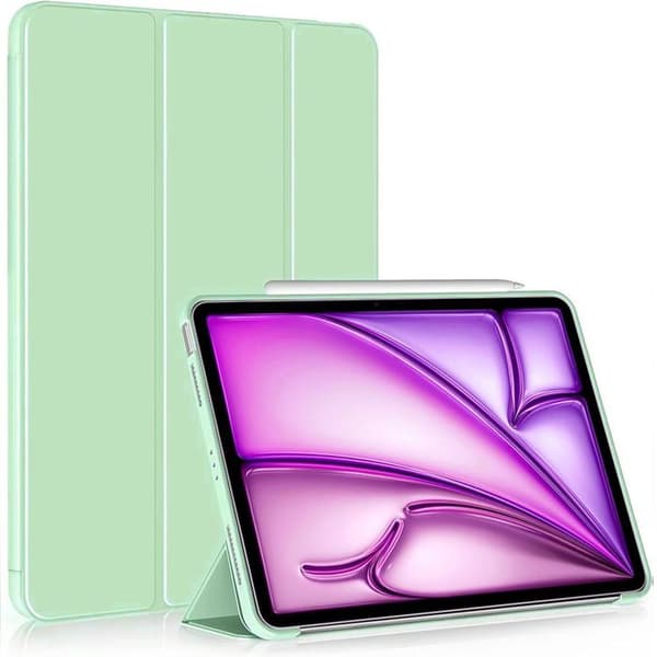 Coque för iPad Air 11" - E.F.CONNECTION - Stötabsorberande - Grön - Fällbart Stöd Grön