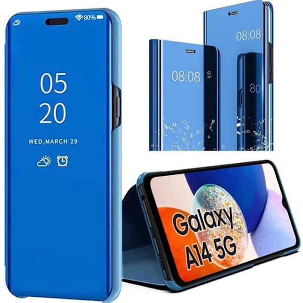 Skyddsfodral för Samsung Galaxy A14 5G - E.F.CONNECTION - Blå - Spegel - Elegant Blå