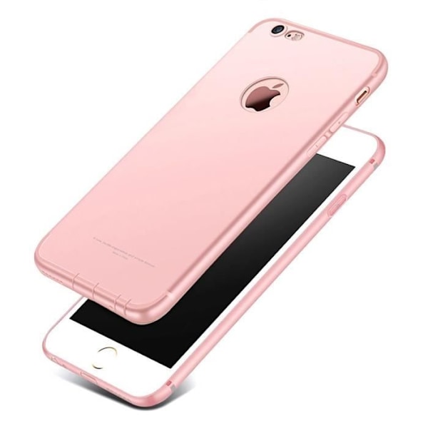 Pakke til iPhone 8 Plus - E.F.CONNECTION - Silikone Rosa - Stødabsorberende - Tempereret Glas - Etui Medfølger Rosa
