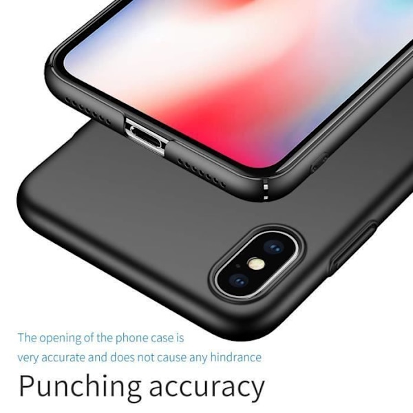 iPhone XS silikone TPU etui [Mat sort] [Ultra Slim] til iPhone XS/X