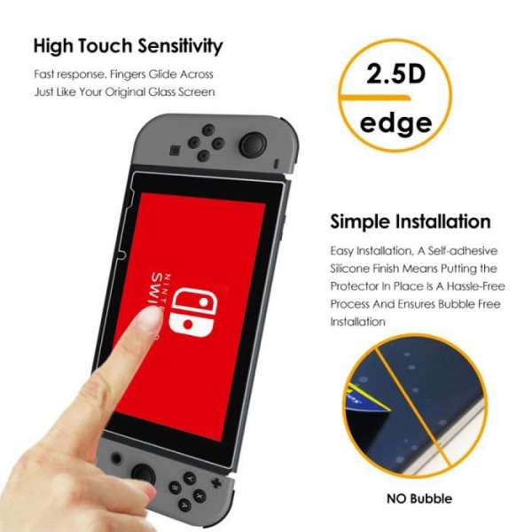 Skärmskydd för Nintendo Switch i härdat glas - Premium Ultra Resistant Tempered Glass - för Nintendo Switch (2017 modell)