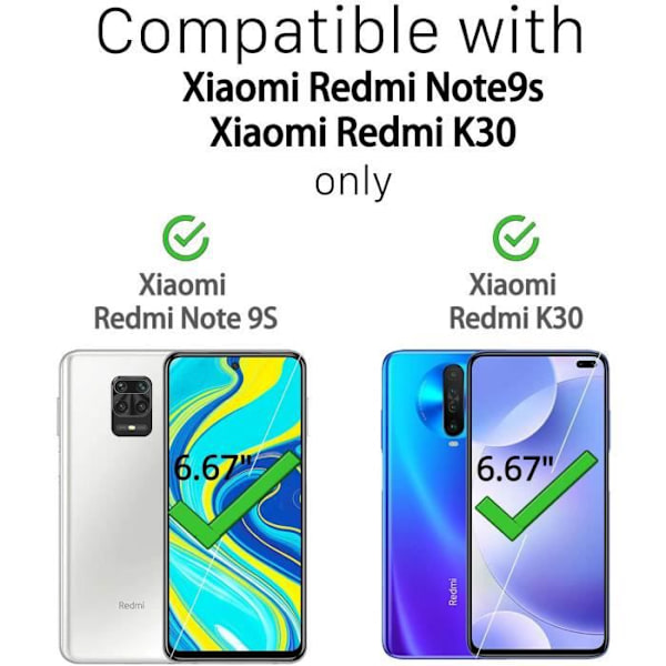 Glasskärmskydd för Xiaomi Redmi 9A Okrossbart härdat glas set med [X2] härdat glas