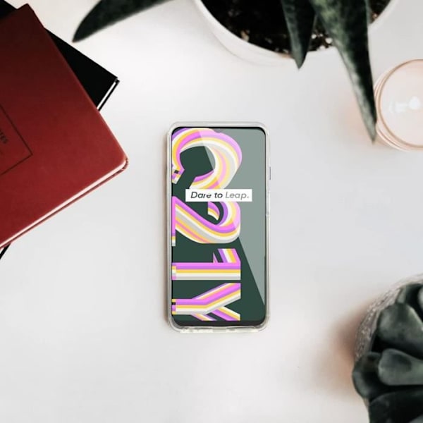 Inbyggt fodral för realme C21Y 360° stötsäkert skydd Anti-skrapa Transparent Transparent