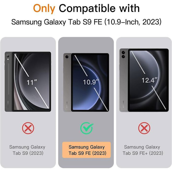 Coque för Samsung Galaxy Tab S9 FE / S10 FE - E.F.CONNECTION - Stötabsorberande - PU-läder - Mikrofiber - Svart Svart